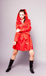 Women raincoat - red