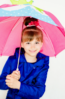 Girlish raincoat - navy